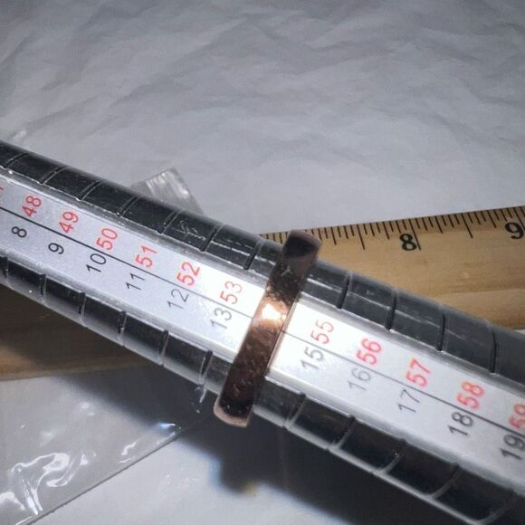 Rose Gold Tone Side Profile CZ Engagement/Cocktail Ring - Picture 6 of 7